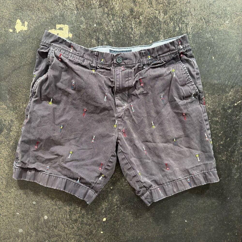 Tommy Hilfiger Men's Brown Shorts with Colorful Accents